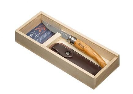 OPINEL Κασετίνα Ξύλινη με Τζάμι - Ελιά Slim Line κωδικός 001090