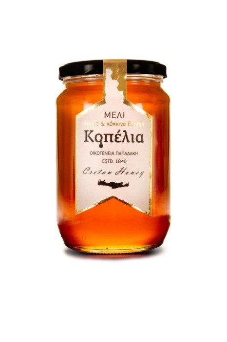 Μέλι Κρητικό με κόκκινο και λευκό θυμάρι 950gr //"Τα κοπέλια"